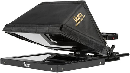 Ikan 12-inch Portable Teleprompter Kit, Adjustable Glass Frame, Easy to Assemble, Extreme Clarity (PT1200) - Black