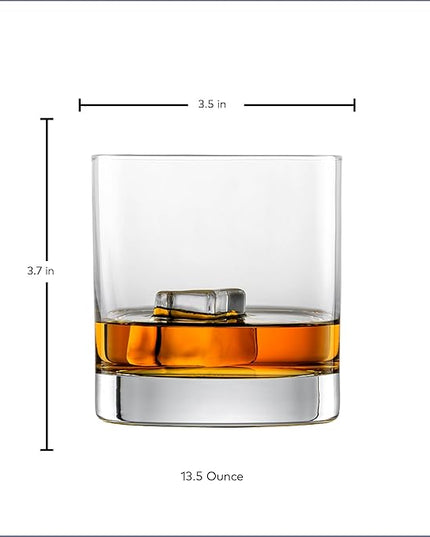 ZWIESEL GLAS Paris Whiskey Glass 13.5 Ounce (Set of 6), Bar Tumbler for Whiskey, Dishwasher-Safe Tritan Crystal Glasses, Made in Germany