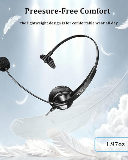 Callez RJ9 Cisco Phone Headset for Office Phone with Noise Cancelling Microphone & Mute Switch, Telephone Headset Compatible with Cisco IP Phones 7821 7841 7945 7962 7965 7975 8811 8841 8851 8865