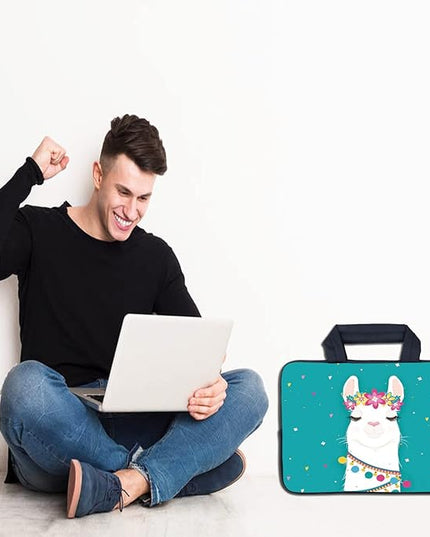 AMARY 11.6" 12" inch Laptop Handle Bag Neoprene Notebook Carrying Pouch Chromebook Sleeve Ultrabook Case Tablet Cover Fit Apple MacBook Air HP DELL Lenovo Asus Samsung (Alpaca)