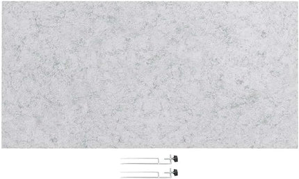 VERSARE SoundSorb Desktop Privacy Panels | Noise Dampening Modesty Panels for Desks | Edge Clip Mounts | PET Material | 48" x 24" Marble Gray Panels with Edge Clips