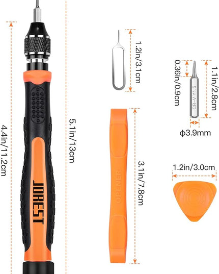 JOREST 24Pcs Small Precision Screwdriver Set with Torx T5 T6 T8 T9, Y00, Star P5, Mini Repair Tool Kit for Macbook, Computer, Laptop, iPhone, PS4 PS5, Xbox, Switch, Eyeglasses, Watch, Ring Doorbell