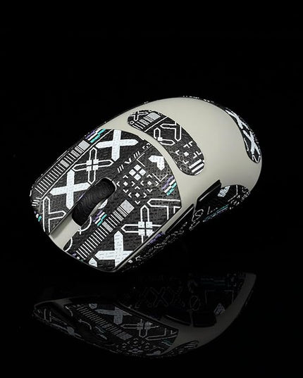 Grip Tape for Lamzu Atlantis Maya - Anti-Slip,Enhanced Control, Sweat Resistance,Improves FPS Gaming Grip & Mouse Protection [Pre-Cut] Printsteam Black White 0.5mm