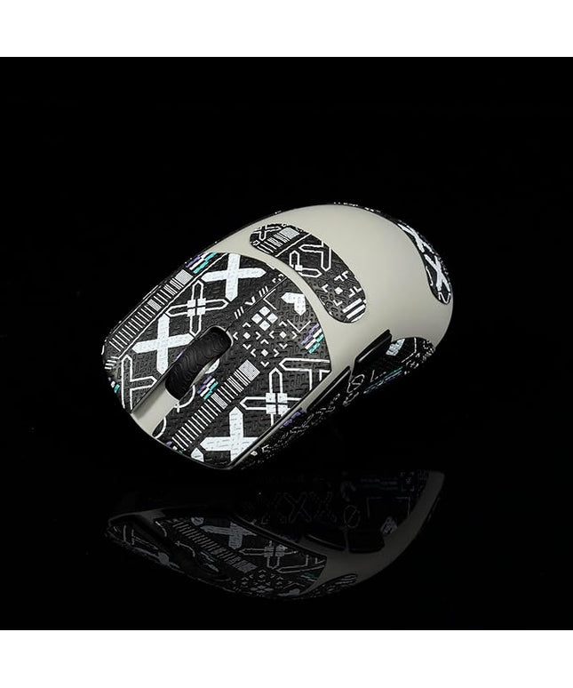 Grip Tape for Lamzu Atlantis Maya - Anti-Slip,Enhanced Control, Sweat Resistance,Improves FPS Gaming Grip & Mouse Protection [Pre-Cut] Printsteam Black White 0.5mm