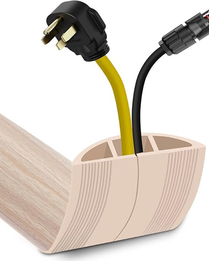 Floor Cord Cover 10FT Cord Covers for Wires on Floor Protect Wires & Prevent Trip Hazards, Easy to Cut for Home, Office, School, Concerts, Cavity W0.6in x H0.32in