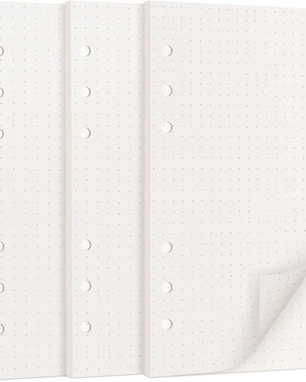 A6 Loose Leaf Refill Paper, 171x94mm, 135 Sheets Dot Grid Planner Refills, 6-Ring Binder Compatible, 100GSM Insert Papers for Notebooks, School, Office, College Notes, Journaling & Printing