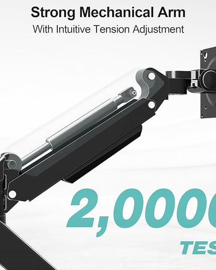 MOUNT PRO Heavy Duty Monitor Arm for 49 inch Ultrawide Screen up to 44 lbs, Single Desk Computer Mount Curved Monitor Stand for Samsung Odyssey G9, Adjustable Gas Spring VESA Mount 75x75 100x100