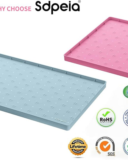 Sdpeia Under Sink Mat 22"×14" Waterproof Silicone Cabinet Liner & Sink Protector for Kitchen & Bathroom, Multi-Purpose Organizers Tray for Pets, Laundry, Cat Litter Mat
