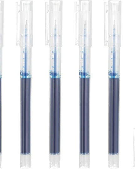 PATIKIL 6Pcs Colored Gel Ink Pens, 0.5mm Extra Fine Point Smooth Writing Japanese Quick Drying Liquid Ink Rollerball Pens for Office Stationery Classroom Teachers, Sky Blue