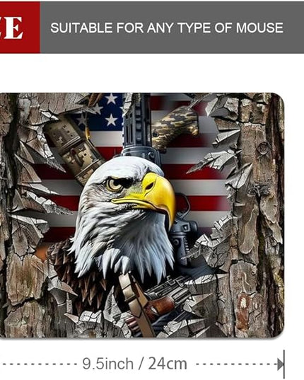 American Flag Eagle rip Oak camo (2) Square Mouse pad, Texture, Waterproof, Anti Slip Rubber Base, Computer Mouse pad, Laptop Mouse pad