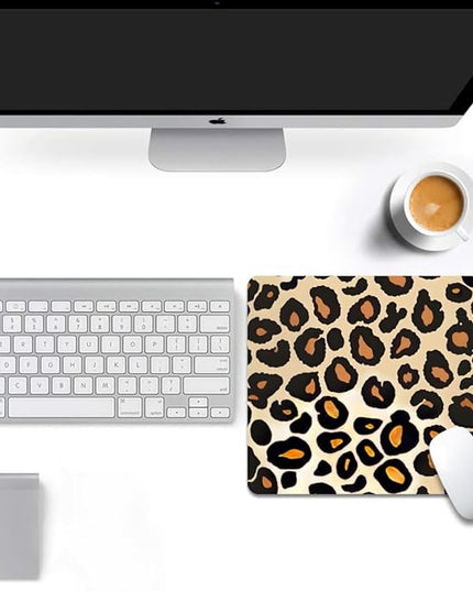 Into The Wild Leopard Print Case Square Mouse pad, Texture, Waterproof, Anti Slip Rubber Base, Computer Mouse pad, Laptop Mouse pad