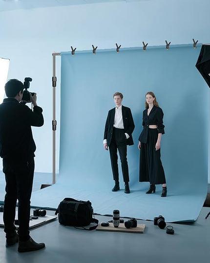 Backdrop Stand, 8x10ft Metal Base Photo Studio Support System, Adjustable Backdrop Frame for Photography, Streaming, Wedding, Projector Screen, Tool Free Setup & Portable Carry Bag