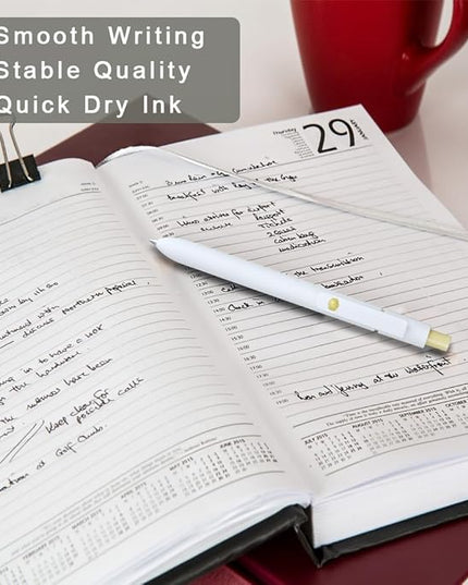 VICO Gel Pens, 5 Pcs 0.5mm Quick Dry Black Ink Pen Fine Point Smooth Writing Pens, Aesthetic Cute Office School Supplies Gifts for Women Men, High-End Series for Journaling Note Taking