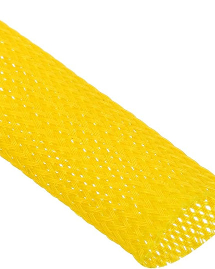 uxcell Expandable Sleeving,1 3/16-inch 25ft Cable Sleeve, Yellow