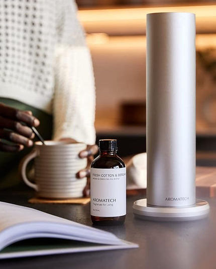 AromaTech Fresh Cotton and Bergamot Essential Oil Blend: Luxury Hotel Inspired Aromatherapy with Bergamot, Fresh Cotton & Sandalwood for Ultrasonic Diffusers & Nebulizers - 0.3 fl oz, 10 mL