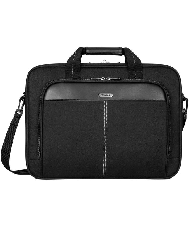 Targus Classic Slim Laptop Bag - Ergonomic Briefcase and Messenger Bag - Spacious Foam Padded for Laptops and Under