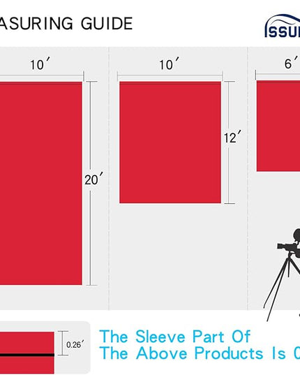 ISSUNTEX 6X9 ft Background Muslin Backdrop, Photo Studio, Collapsible High Density Screen for Video Photography and Television-Red