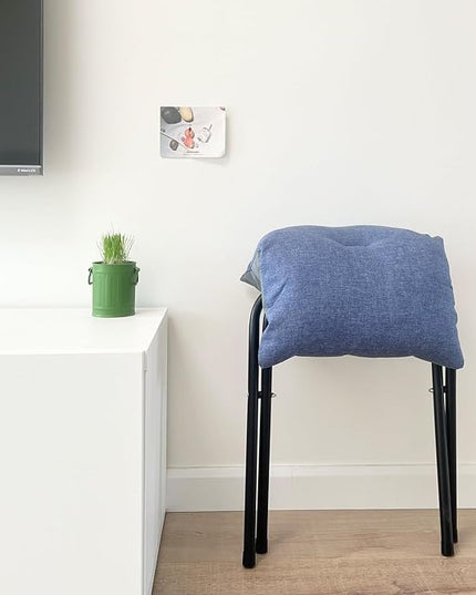 Foldable Foot Rest Stool for Under Desk or Sofa - Office Footrest Ottoman, Portable Leg Rest for Home & Office (Blue)