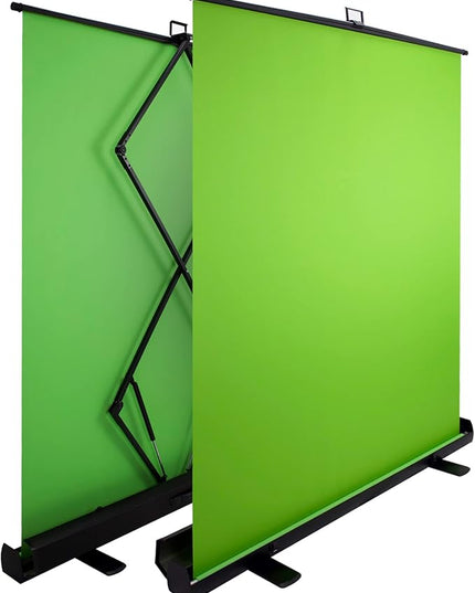 【Wider Style】 KHOMO Gear 87-in Large Collapsible Green Screen Backdrop Portable Retractable Chroma Key Panel Photo Background with Stand for Video Conference, Photographic Studio, Streaming