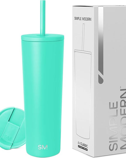 Simple Modern Classic Tumbler with Lid and Straw | Insulated Iced Coffee Cup Reusable Stainless Steel Water Bottle Travel Mug | Gifts for Women Men Her Him | 28oz | Tropical Wave