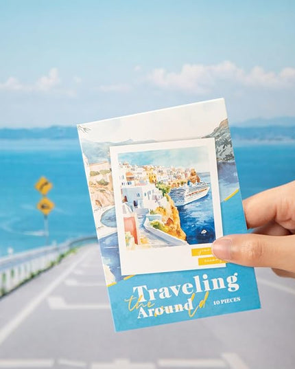 AuriicLeaf Travel Scenery PET Sticker Set, 60PCS Large Landscape Scrapbook Supplies for Journaling, DIY Crafts and Planner