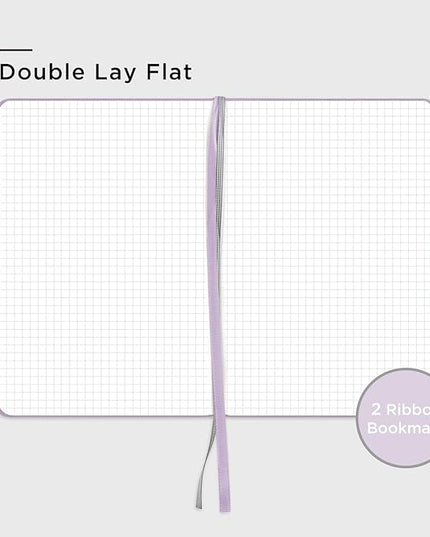 &And Per Se Graph Journal Notebook, 160 Pages, 5.7 x 8 inches College Ruled Thick Paper Notebook Journals for Writing, Grid Hardcover Notebook(1 Pack, Lavender)