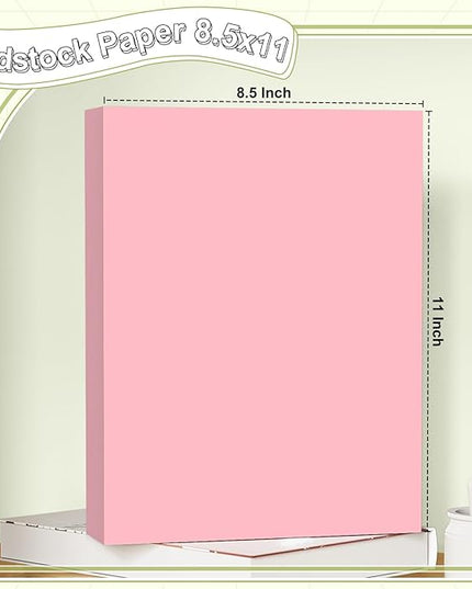 40 Sheets Cardstock 8.5x11, 65lb Pink Card Stock, Construction Paper, 180gsm Thick Printer Paper for Printing, Painting, Card Making, Kids School Supplies,Party Decorations