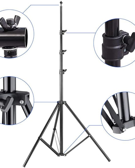 SLOW DOLPHIN 10x 8.5 ft Photo Backdrop Stand, Adjustable Photography Background Support System Stand for Photo Video Studio with Carrying Bag, Clips, Clamps
