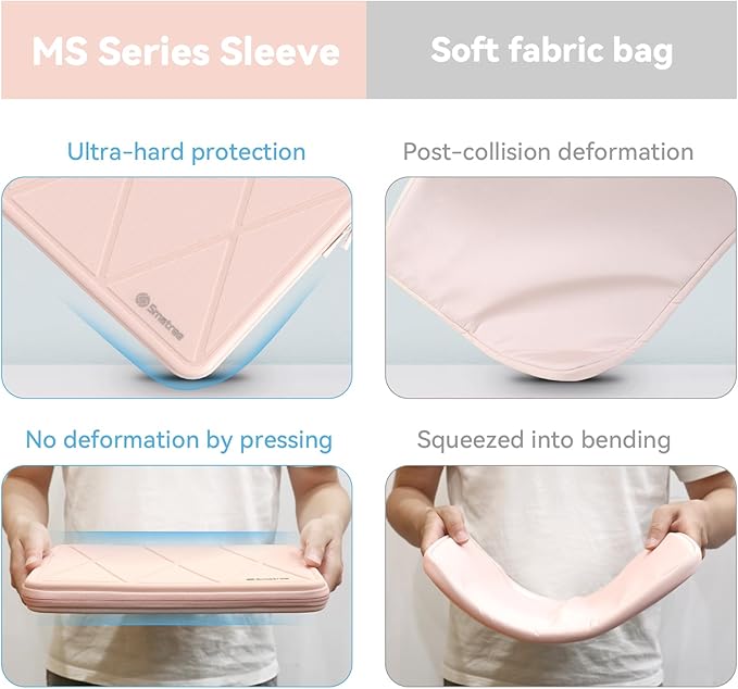 Smatree MS52T Hard EVA Protective Sleeve Case with Stand Compatible for 14 inch HP EliteBook 840 G11, for OmniBook 7 AI 14, for OmniBook Ultra Laptop Next Gen AI-PC-14t/Ultra-AI PC 14 Laptop, Pink