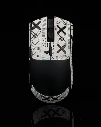 Gamer Mouse Grip Tape Sticker for Razer Viper V3 Non Slip Suck Sweat Pre Cut Easy Install PC Gaming Printsteam White