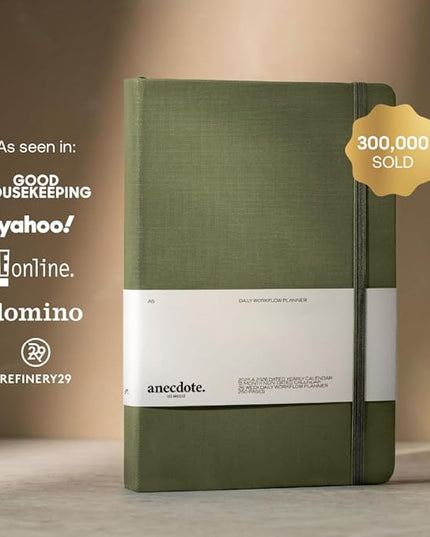 Anecdote 2026-2027 Planner: A Monthly, Weekly & Daily Planner with Calendar | 8.5" x 5.2" | Hardcover To-Do List Organizer, Planning Your Success, Start Anytime, Achieve Productivity Goals (Olive Green)