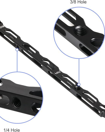 HSU (7 Pcs) All Aluminum Alloy Extension Arm Kit Metal Pole Mount Helmet Stick Extension Arm Mount for GoPro Hero 13/12/11/10/9/8/7/6/5 Black, DJI Osmo Action and More (11.8”/6.5”/3.3”) (Black)