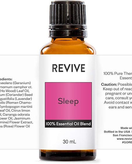 Sleep Essential Oil Blend 30mL by Revive Essential Oils - 100% Pure Therapeutic Grade, for Diffuser, Humidifier, Massage, Aromatherapy, Skin & Hair Care