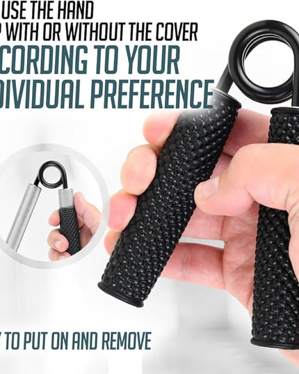 Logest Metal Hand Grip Set, 100LB-200LB 3 Pack 50LB-200LB 4 Pack No Slip Heavy-Duty Grip Strengthener with Gift Box, Great Wrist & Forearm Hand Exerciser, Home Gym, Hand Gripper Grip Strength Trainer