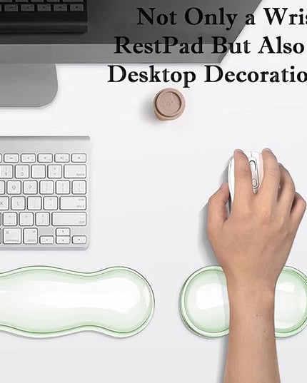 Wrist Rest for Keyboard and Mouse, Ergonomic Gel Keyboard Wrist Rest for Effortless Typing & Pain Relief, Cool Silicone Gel Wrist Support Pad for Gaming, Computers, Laptops, Office
