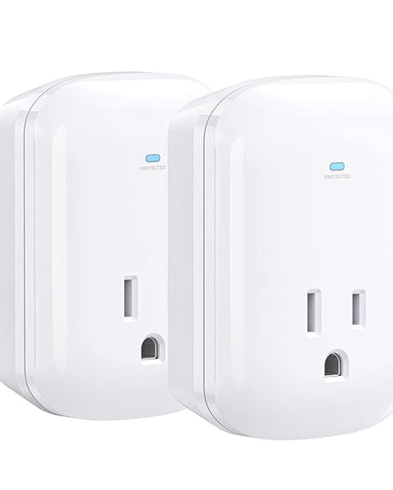 [ETL Listed] Cable Matters 2-Pack 1350 Joules Single Outlet Surge Protector for TV, PC, Xbox, PS5, Refrigerator, Treadmill, 15A/1875W, 500V Clamping Voltage Wall Surge Protector Outlet, White