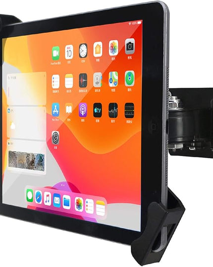 WeSTRUGGLE Tablet Wall Mount Holder with Lock and Key, Rotate Design Arbitrary Adjustment,Multi Angle,Bracket for Most 8 to 10.4 Inch,and for iPad Air &10.2,10.9,Pro 11 Galaxy tab,and More (Black)