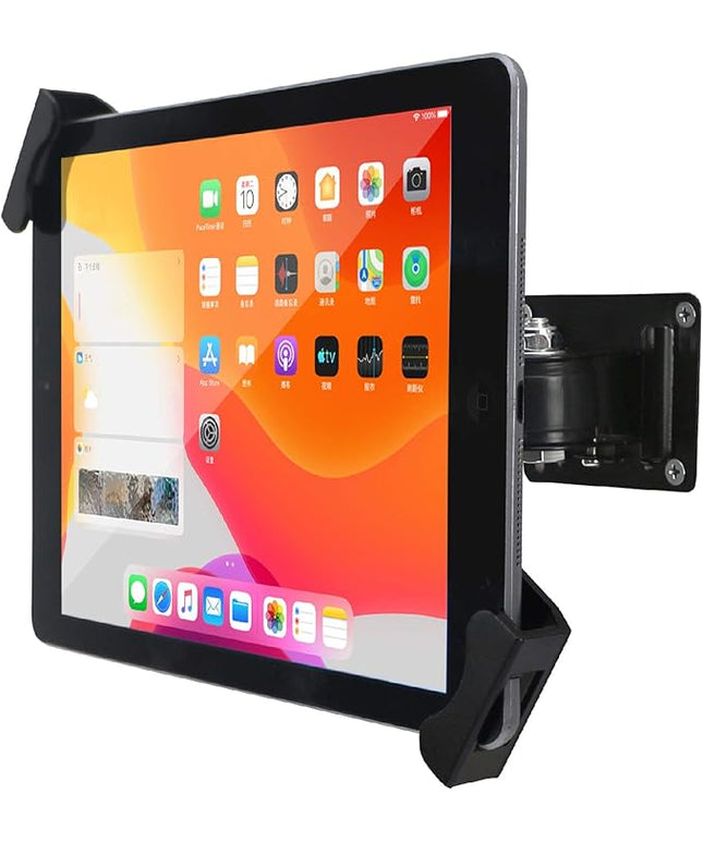 WeSTRUGGLE Tablet Wall Mount Holder with Lock and Key, Rotate Design Arbitrary Adjustment,Multi Angle,Bracket for Most 8 to 10.4 Inch,and for iPad Air &10.2,10.9,Pro 11 Galaxy tab,and More (Black)