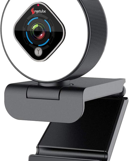 Angetube Streaming Webcam 1080P with Ring Light - HD Web Camera with Digital Zoom Autofocus for Computer PC Laptop Mac 962 USB Web Cam for Gaming Xbox Google Meet