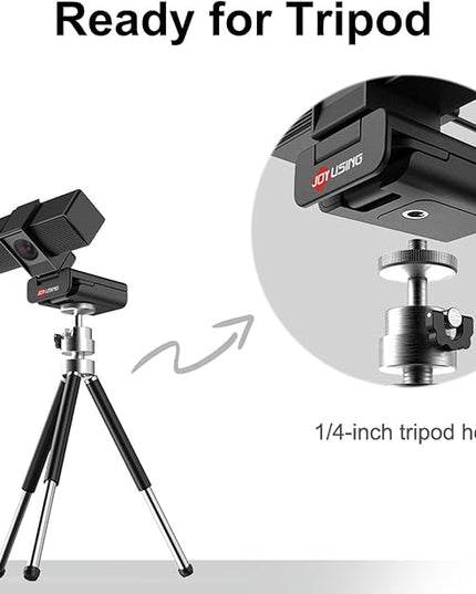 JOYUSING Flip600S 4K Webcam for PC, Ultra HD Webcam with tripod, PDAF Autofocus, Noise-Cancelling Mics, 79° FOV, Auto Light Correction, Privacy Cover, for Conference, Streaming, Zoom/Teams/Google Meet