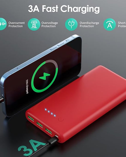 Portable Charger 36800mAh Power Bank,PD Fast Charging USB C External Battery Pack,4 Outputs 2 Inputs Travel Essentials Portable Phone Charger for iPhone 17/16/15/14/13/12,Galaxy S24 Android Phone etc