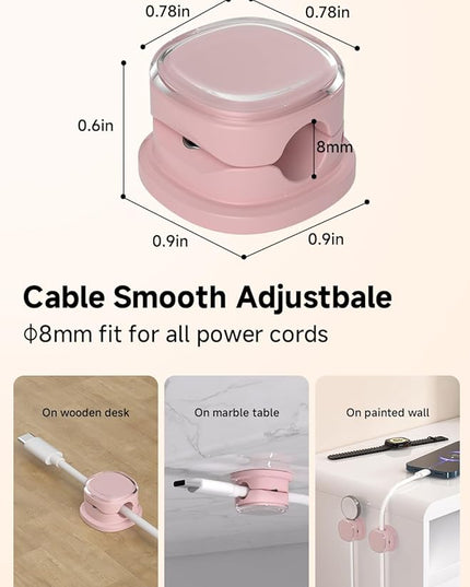 Magnetic Cable Clips, Adjustable Cord Holder Management, Adhesive Wire Keeper Organizer for Home Office Desk Phone PC Car Wall Desktop Nightstand Appliance (9-PCS Purple)