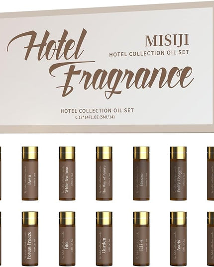MISIJI Hotel Diffuser Oil Set,Hotel Scent Essential Oils for Diffuser for Home,Luxury Fragrance Oil for Aromatherapy,14 x 5 ML