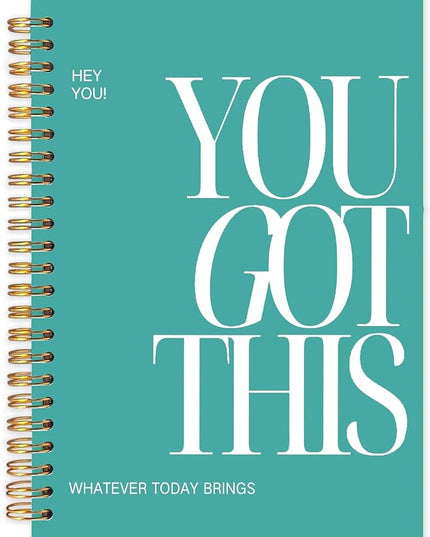 Yhtrg You Got This Inspirational Notebooks Journal, Green Motivational Spiral Journal Notebook for Women, Green Motivational Positive Notebooks for Office School Supplies, 5.5x8.3 Inch