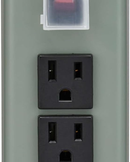 Eaton Tripp Lite series 4-Outlet Heavy Duty Power Strip, Metal, Mountable (Wall Mount & Under Desk), 6ft Extension Cord, On/Off Switch Cover, Industrial Garage Shop Work Bench Applications (UL603CB-6)