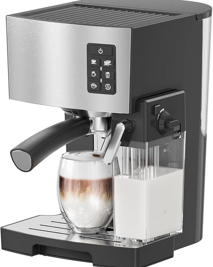 Espresso Machine 20 Bar - Espresso & Coffee Maker with Automatic Milk Frother, Cappuccino Machine, Latte Maker for Home, office, 1250W