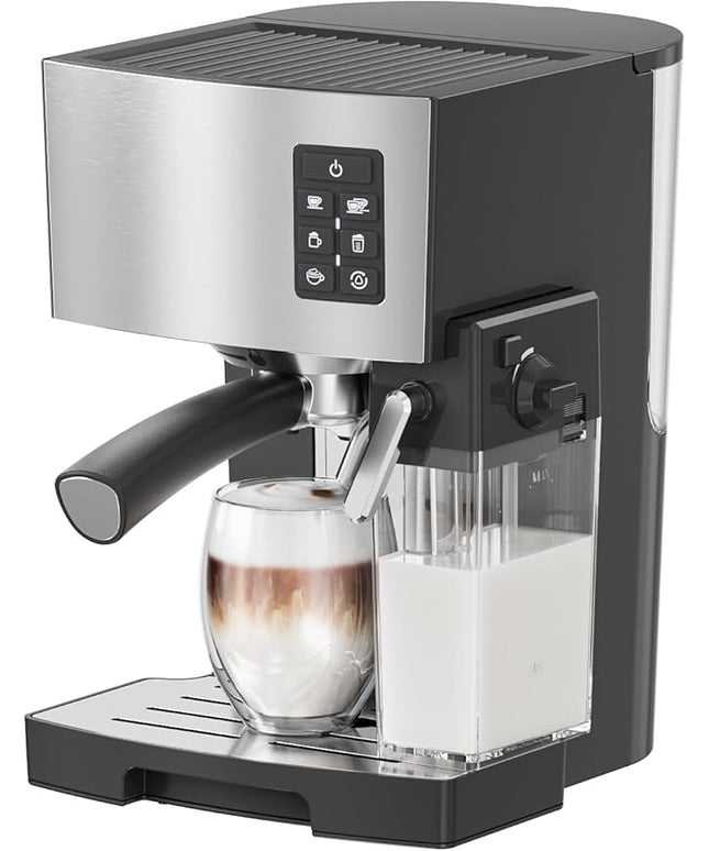 Espresso Machine 20 Bar - Espresso & Coffee Maker with Automatic Milk Frother, Cappuccino Machine, Latte Maker for Home, office, 1250W