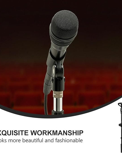 ERINGOGO Metal Microphone Boom Arm with Dual Mic Clip and Clamp, 350Mm Adjustable Height Desk Mic Stand Arm for Podcasting Streaming and Recording