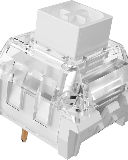 Kailh Box White Pro Mechanical Keyboard Switch,Clicky 3-pin 45gf Pre-Lubed Dustproof Waterproof RGB SMD Key Switches for High-Speed Typing(Box White Pro,10pcs)