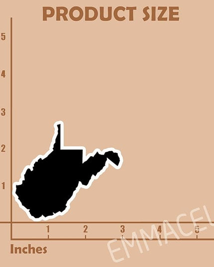 (3PCS) West Virginia State Map Stickers, US State Stickers - Waterproof Vinyl Decals for Tumblers, Water Bottles, Laptops, Books, Scrapbooks, Great for West Virginia Lovers 3 x 2.7 Inch